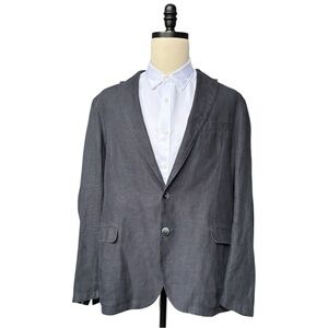 Armani Collezioni unstructured 100% linen mens blazer | 46